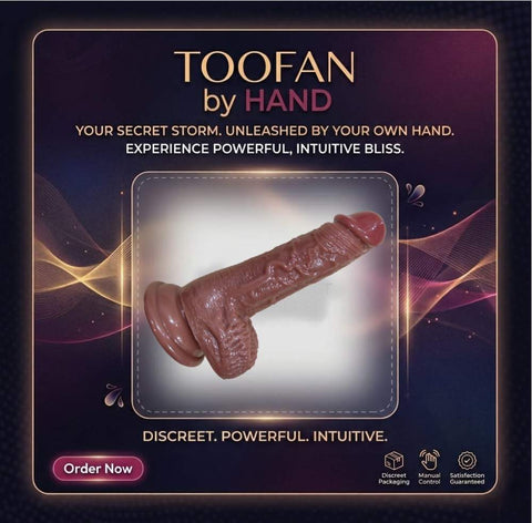 Toofan by Hand Realistic Suction Cup Dildo | Powerful Manual Stroker